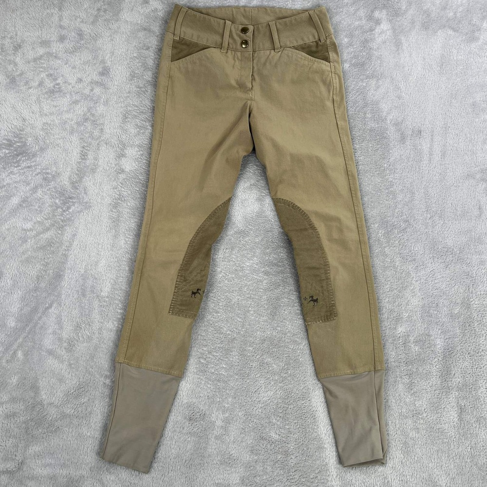 Equine Couture Sportif Schooling Breeches 24 Tan Womens Equestrian Riding Pant